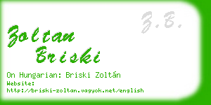 zoltan briski business card