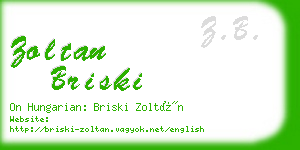 zoltan briski business card